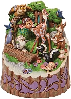 Enesco Jim Shore Disney Traditions Carved by Heart Bambi Forest Friends Figurine, 7.75 Inch, Multicolor