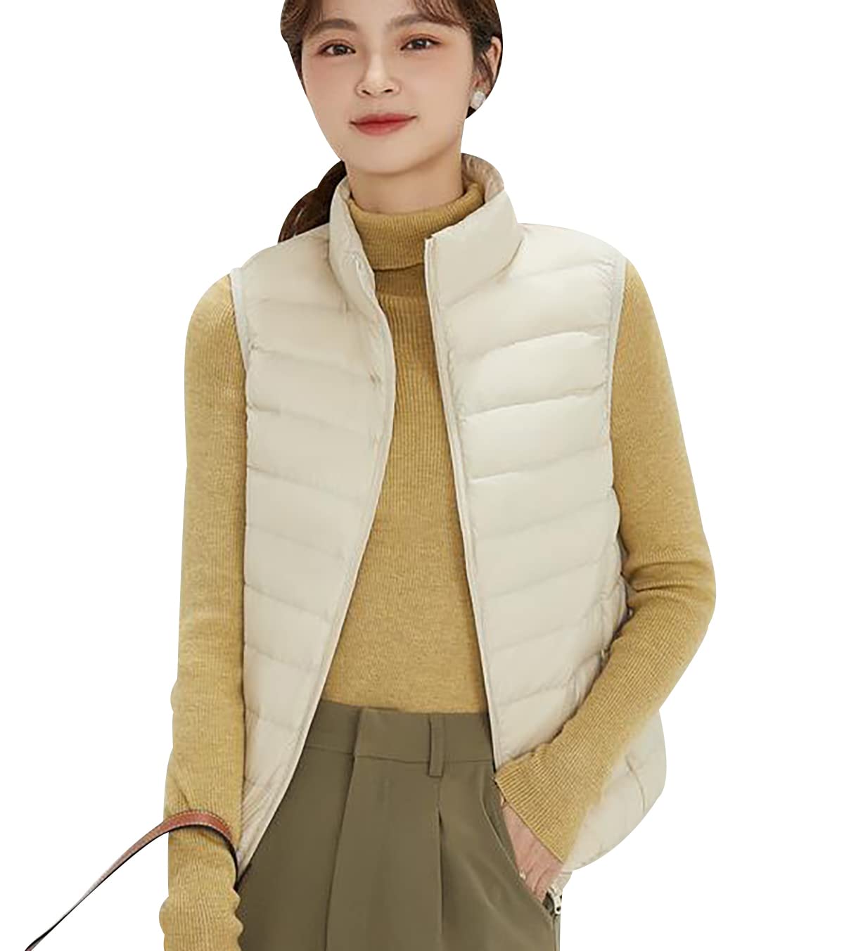 Gilet Piumino Smanicato Donna Leggero Gilet Piuma Trapuntato Donna Giubbotto Giubbino Smanicato Donna Piumini Giacca Gilet Puffer Piume Senza Maniche Donna Invernali Down Vest Donna Taglie Forti