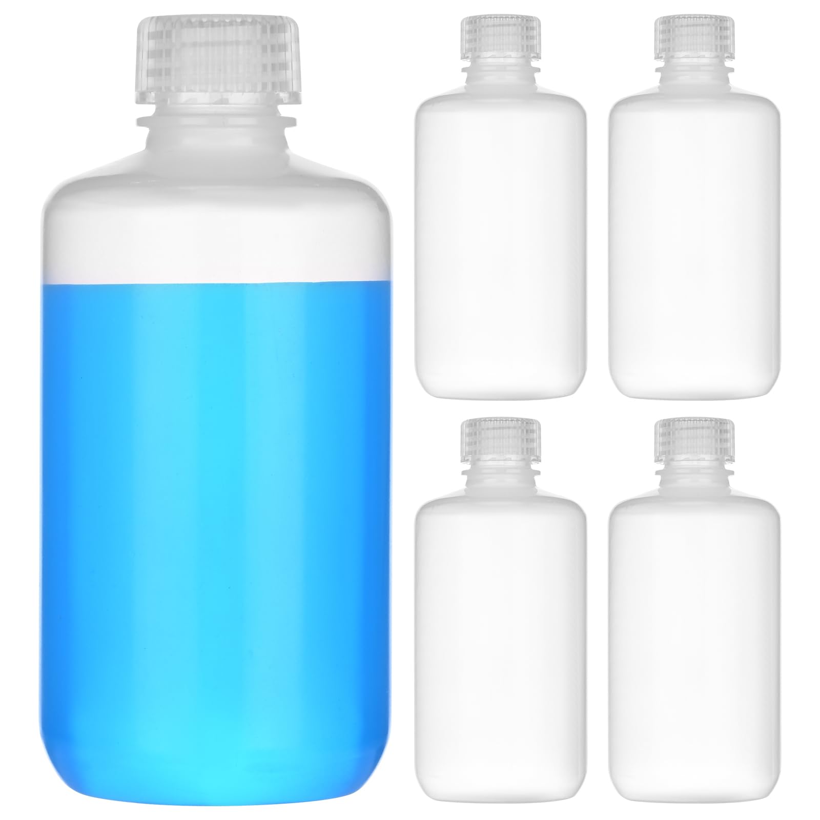 LZHNB 8oz/250ml Plastic Sample Bottles with caps, Wide Mouth Reagent Bottle with Lids Leak Proof Containers Water Sample Bottles for Laboratories,