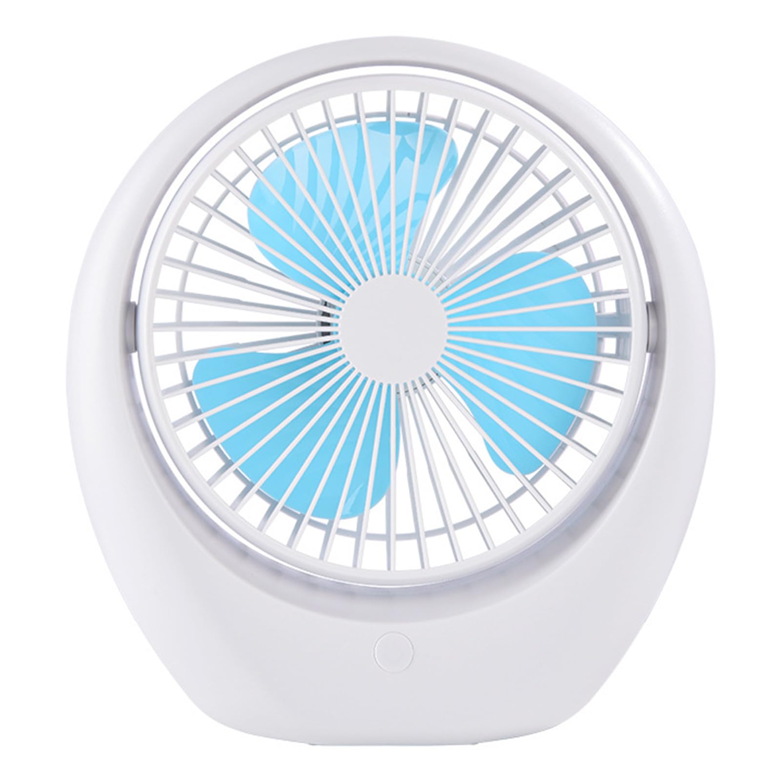 FGJsfhrDTU Portable Fan, USB, Desk, Low Noise, 3Speeds Desktop with Powered Strong Wind Cooling(Blue white shell)