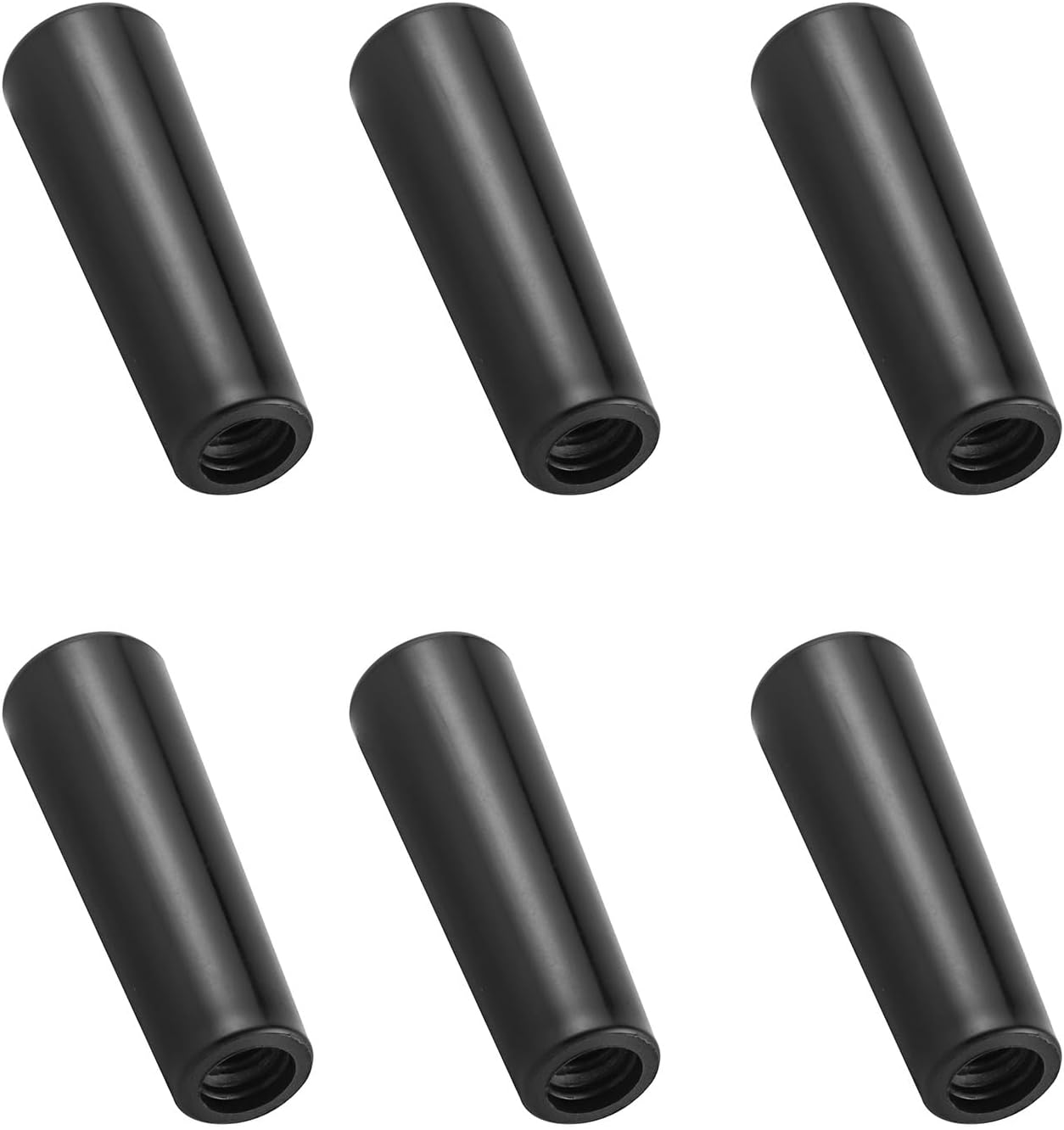 ZYAMY 6pcs Plastic Beer Tap Handle 2-7/8" Faucet Black Handle Fits for Standard American Threading Beer Faucet