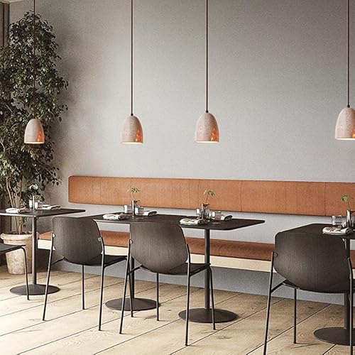 Miniatura 2 de Luces colgantes de piedra natural de mediados de siglo, lámpara colgante japonesa Wabi-Sabi para isla de cocina, lámpara colgante para fregadero de