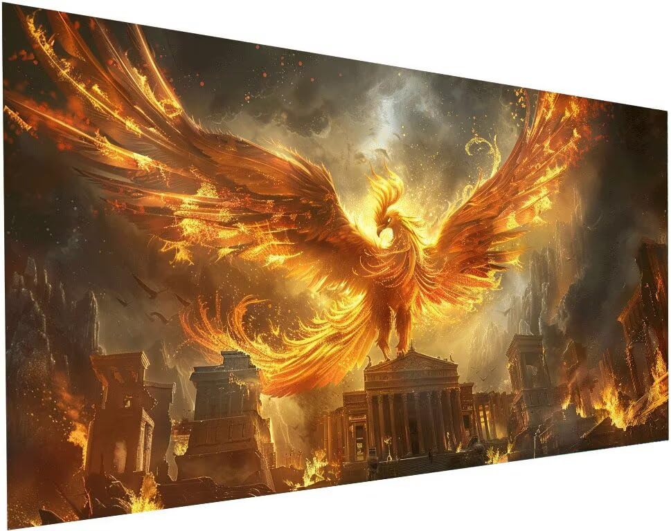 Loisirs créatifs adultes de prestige, broderie diamant oiseau géante 70x140 cm