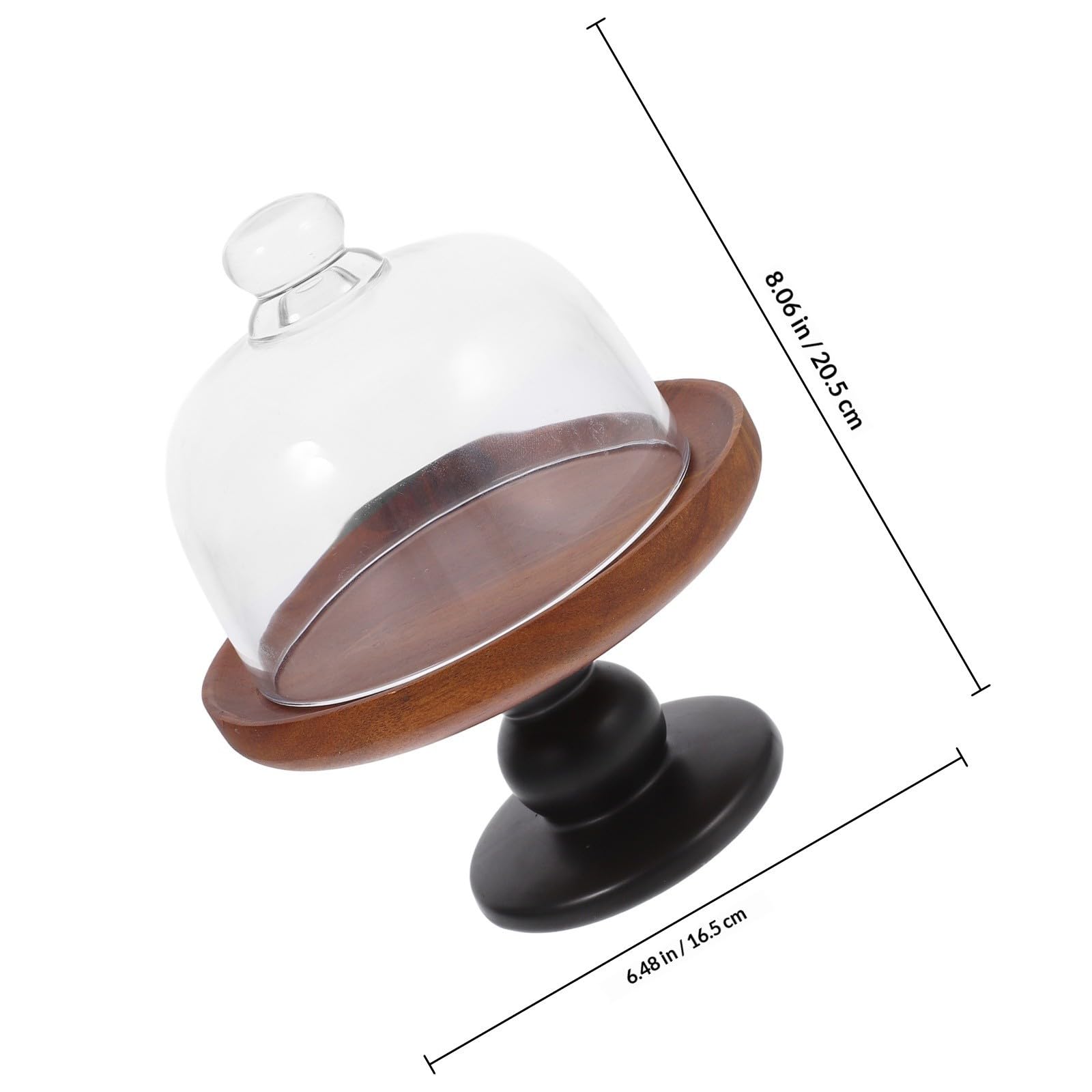 Soporte para Tartas de Madera Marrón con Diseño Vintage y Patas Altas, Adecuado para Exhibir Pasteles, Postres y Frutas en Eventos o Fiestas