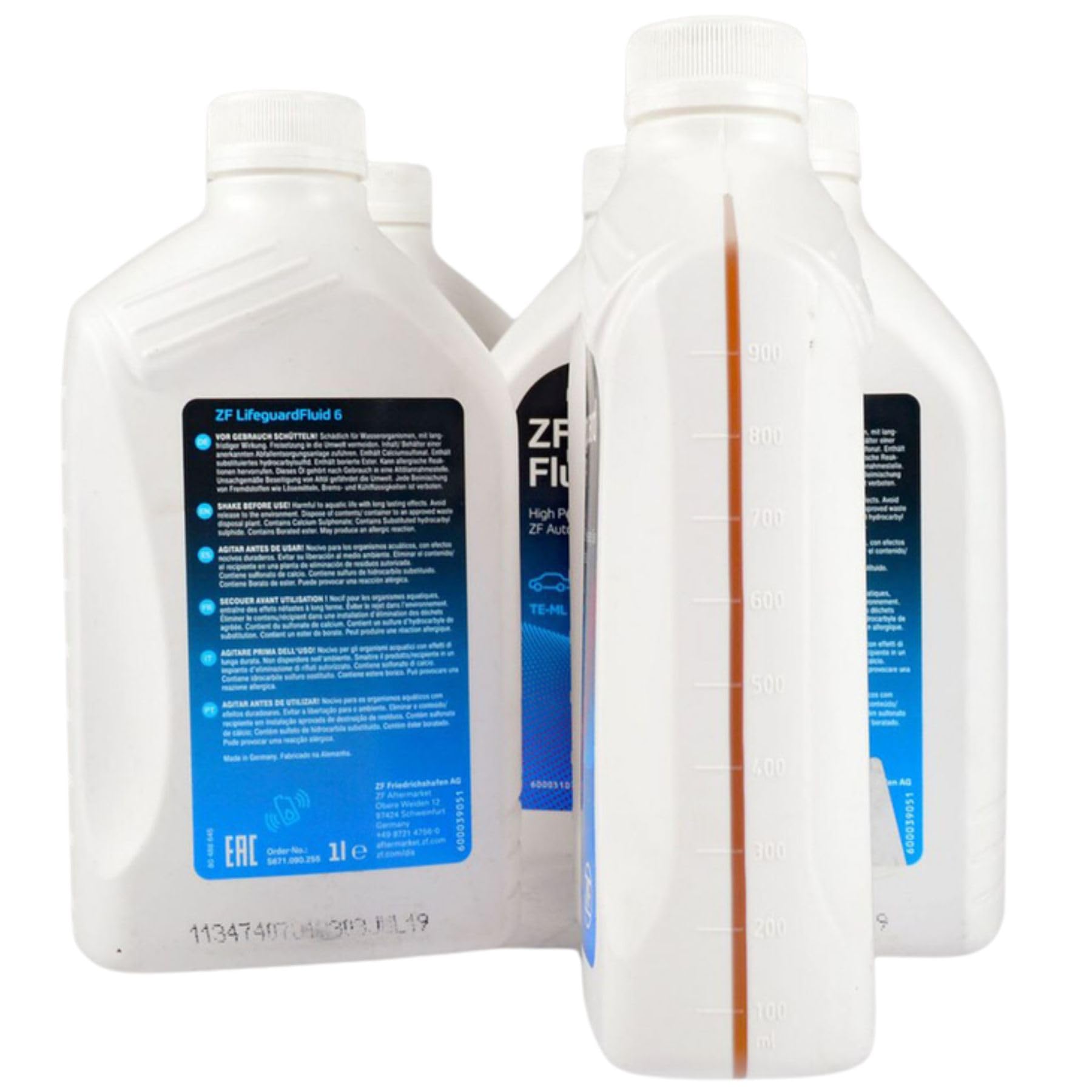 ZF 1068.298.062 Hydraulikfilter-Satz für BMW Automatikgetriebe mit ATF LifeguardFluid 6 + Dichtungen (Ölwechsel Set, 6-teilig)