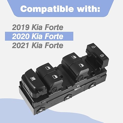 Miniatura 2 de CULMKARI Interruptor principal de la ventana de la puerta del conductor delantera para Kia Forte 2019-2021 reemplaza a 93571M6100
