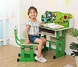 Metal Toby Study Desk Chair Set For Kids With Drawer,Primary School Homework Desks,Children'S Writing Desks,Study Table With Chair For Boys And Girls With Adjustable Height (Green),(68 X 48 X 86Cm)