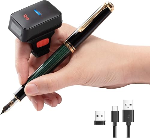 Tera Pro Extreme Performance 1D 2D QR - Escáner de código de barras inalámbrico, funciona con Bluetooth 2.4G inalámbrico USB con cable, velocidad de