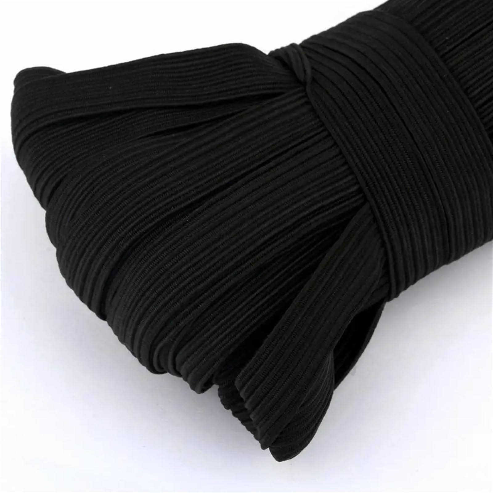 Flaches Gummiband für Nähen 3/4/5/6/8/10/12 MM Weiß/Schwarz Flache Bänder Gummi Hochzeit Kleid Band for DIY Seil Zubehör(Black,10 Meters-Width 3MM)
