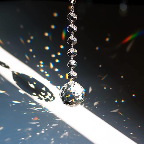 Miniatura 2 de Atrapasoles con forma de bola de cristal, 6 hebras, 1.181 in1.575 in, para colgar en forma de araña, cortina de cadena para decoración transparente