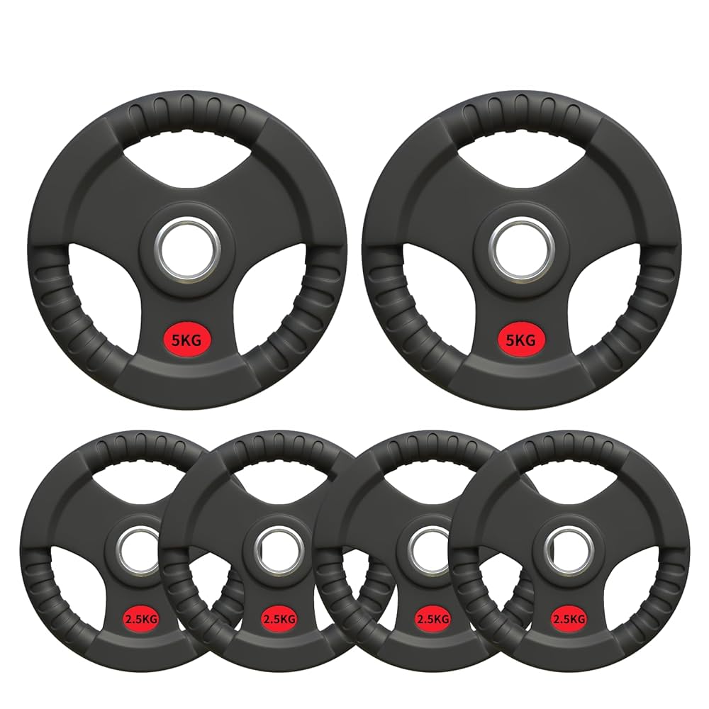 ★新品・送料無料★バーベルプレート計20kgセット(5kg×4枚) ラバー Amazon.co.jp: □大手24時間ジムも導入□ラバープレート計20kg