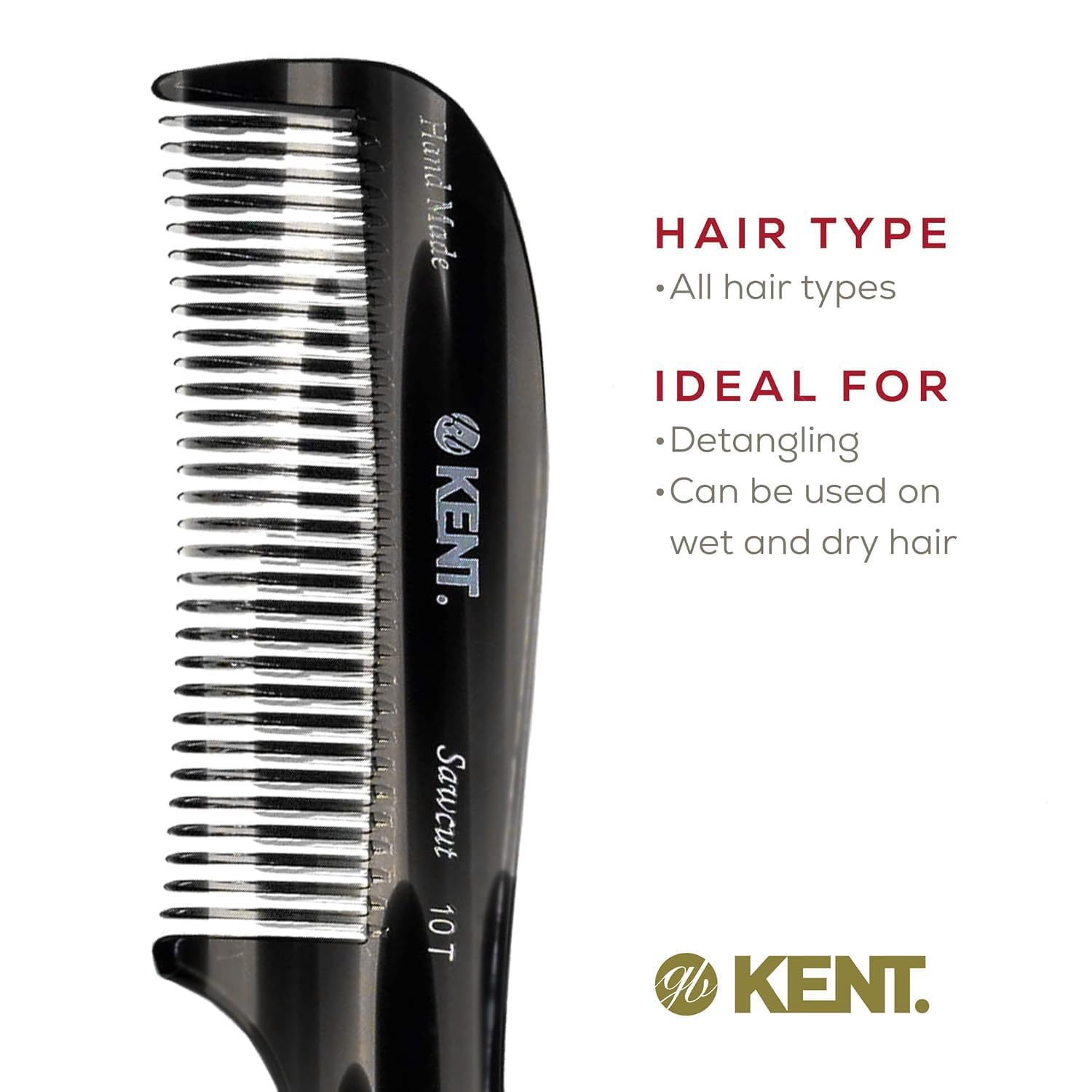 Kent 10T Wide Tooth Detangling Comb