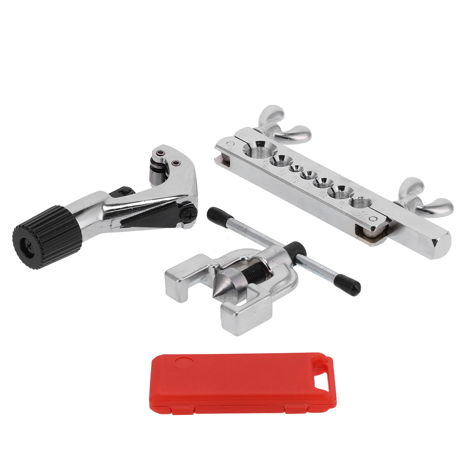 CT - Kit de herramientas para abocardar de 12 a 26 pulgadas, conjunto manual de expansor de tubos y cortatubos para tubos de cobre, aluminio y acero, con estuche de transporte de