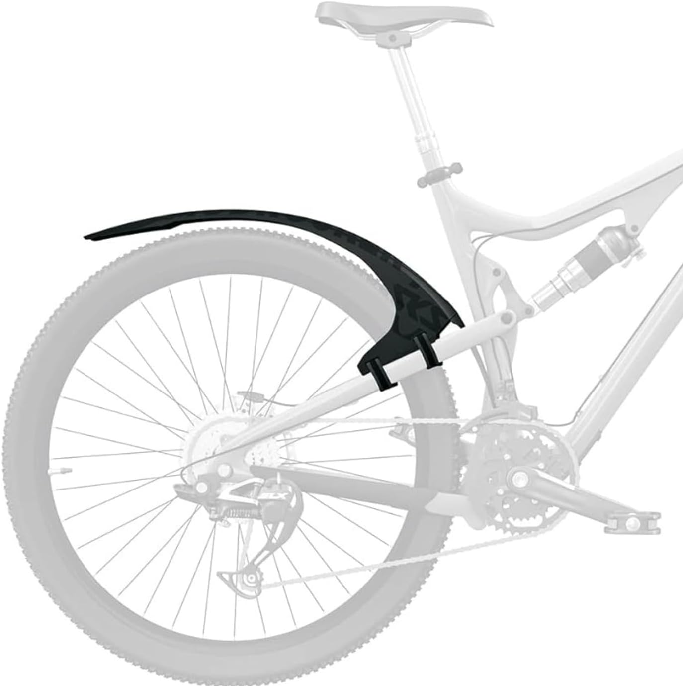 SKS Germany MUDROCKER Front & Rear Front & Rear Mudguard for Mountain Bikes (Bicycle Accessories Made of Impact-Resistant High-Performance Plastic, Easy Attachment, Effective Splash Guard)