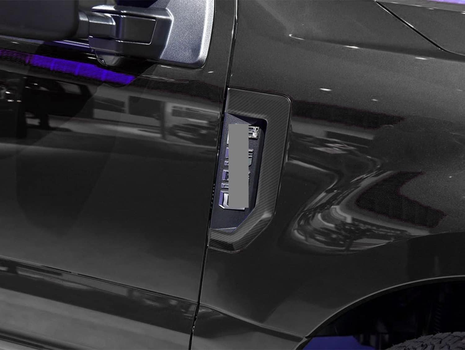 for Ford F250 F350 F450 F550 2015-2020 Carbon Fiber Look Side Vent Fender Badge Emblem Cover Trims Accessories L&R