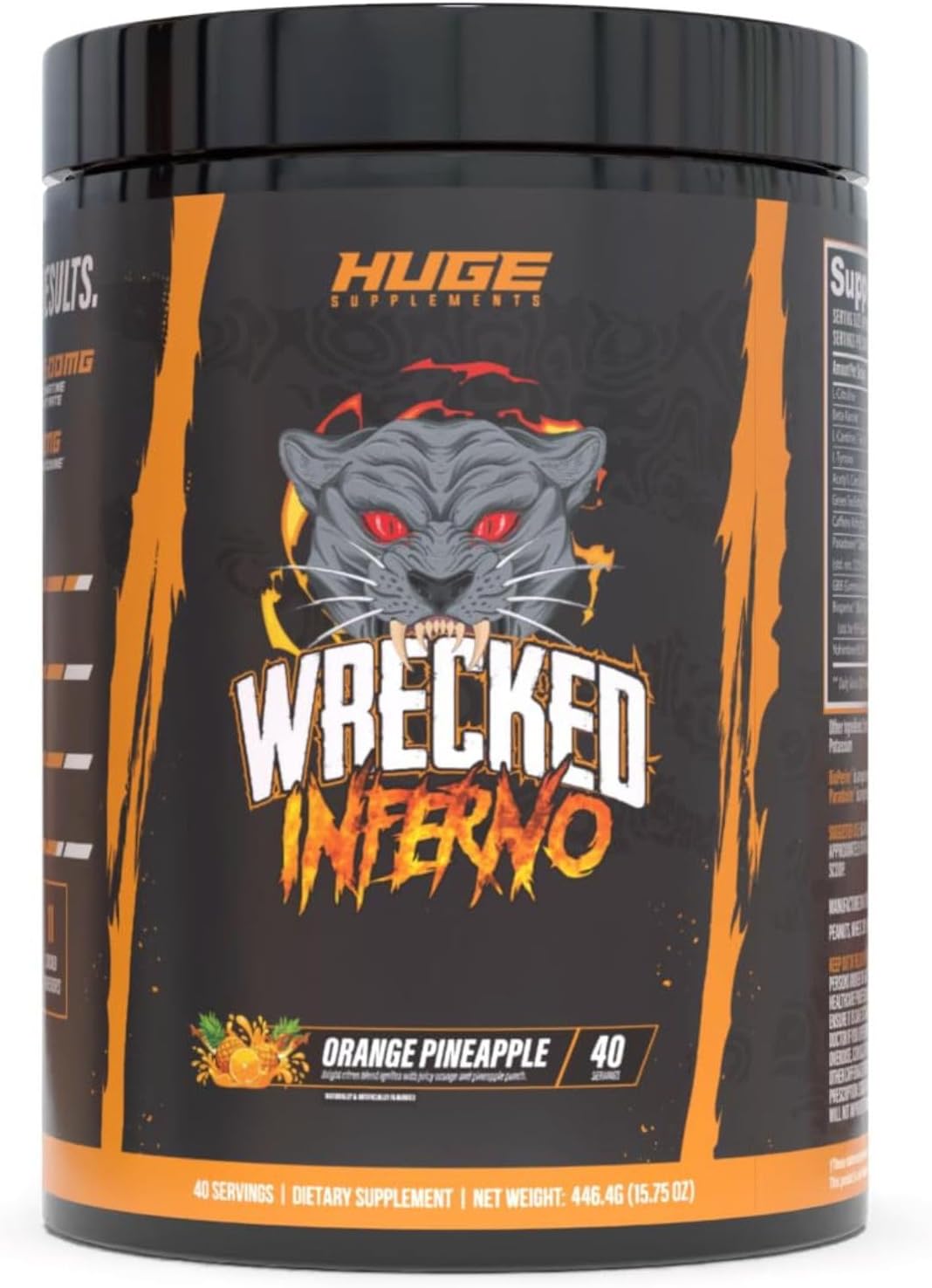 Wrecked Inferno - Thermogenic Pre Workout For Men & Women, Increase Energy, Boost Thermogenesis & Metabolism, Enhance Exercise Performance - Contains L-Citrulline, L-Carnitine, Beta-Alanine & More