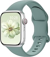 Vista 19 de SuperNaNa - Correa de silicona deportiva compatible con bandas de Apple Watch de 40mm 38mm 41mm 44mm 45mm 42mm 49mm, unisex, correa de muñeca