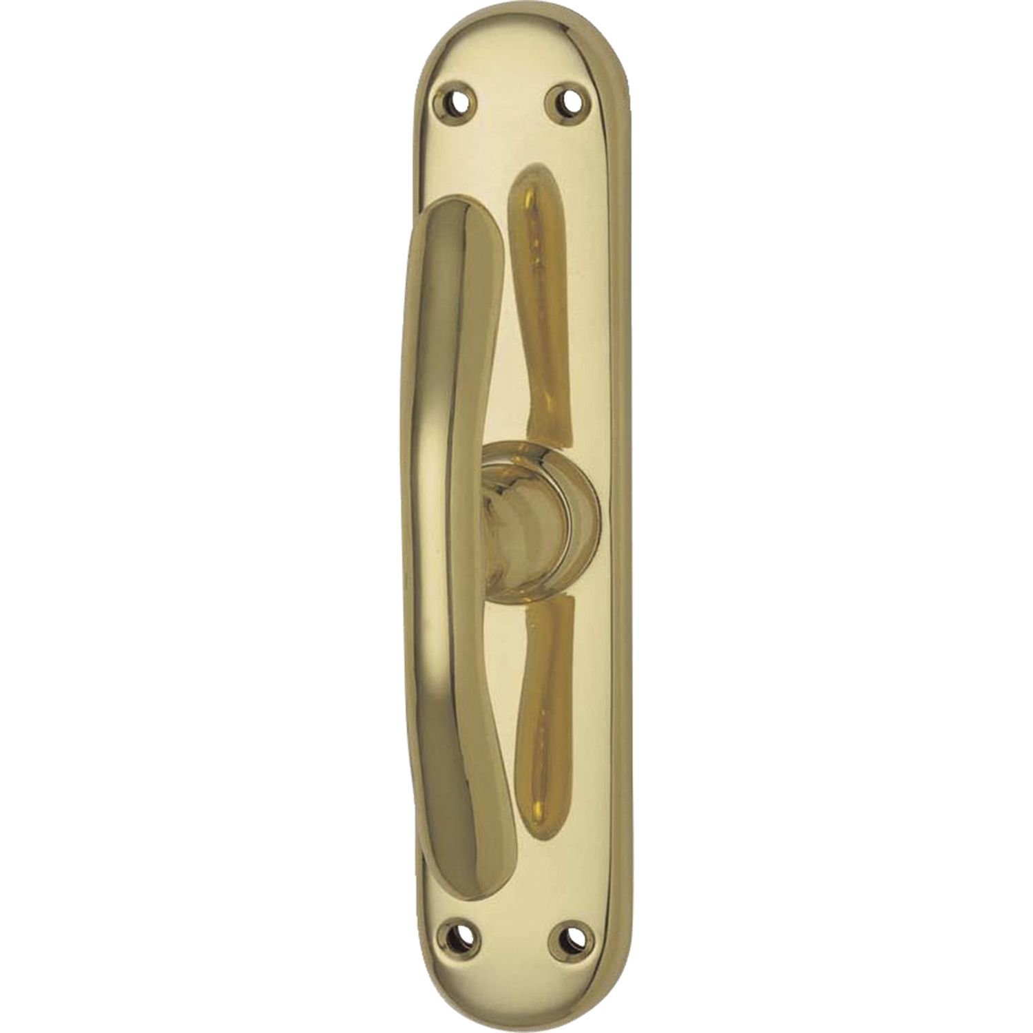 Fenstertrieb ELEGANT 521 - gebogen, Messing poliert, 1 Stück | Fenstergriff / Beschläge