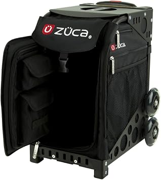 ZUCA Obsidian Sport Insert Bag with Black Frame (Non-Flashing Wheels), and Special Set of 5 Packing Pouches + Toiletry Bag Bundle