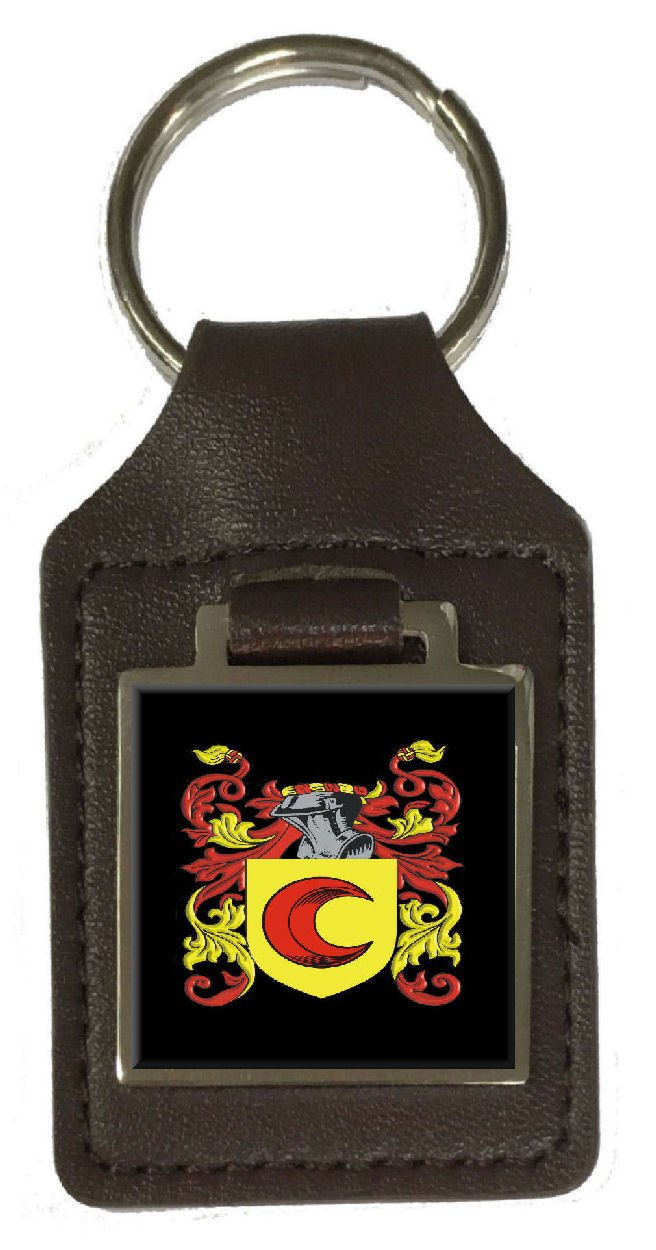 Neish Family - Llavero Personalizado de Piel con Escudo del Escudo de los Brazos Grabado, diseño con Escudo de la Familia