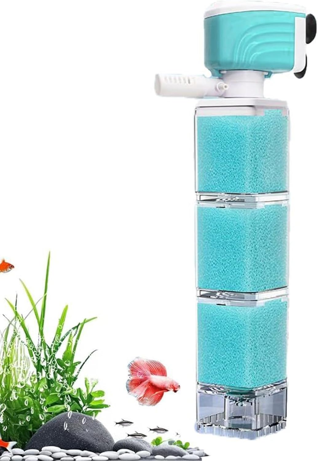 Iouyjiu Fish Filter for Aquariums, Filter Pump and Water Circulation ...