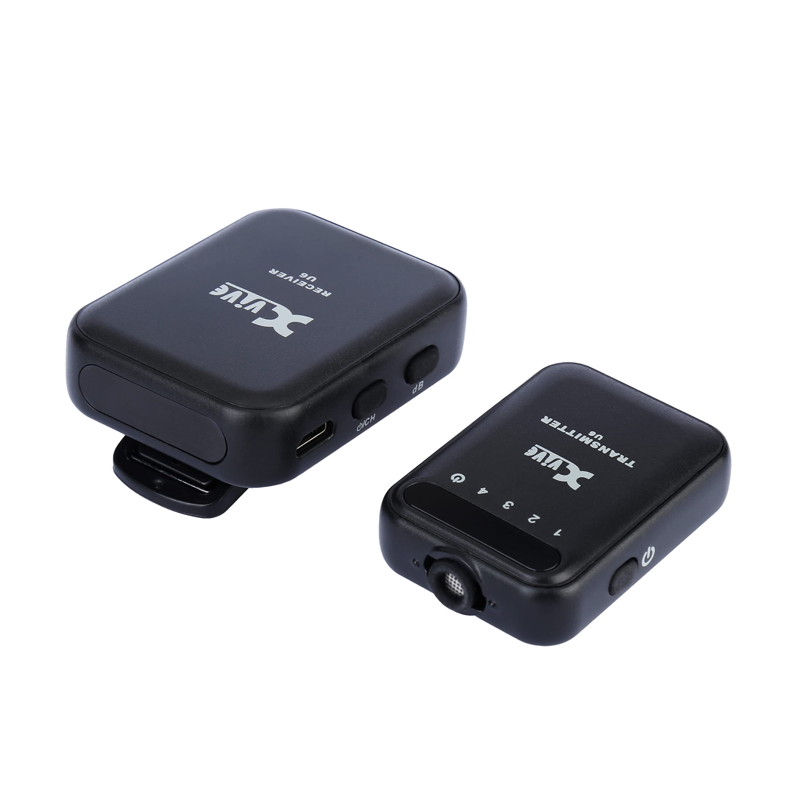 XVive U6 Compact Wireless Mic System – Kabelloses Mikrofon‑Set für Video, Kamera & Smartphone, 2,4 GHz, 24‑Bit / 48 kHz