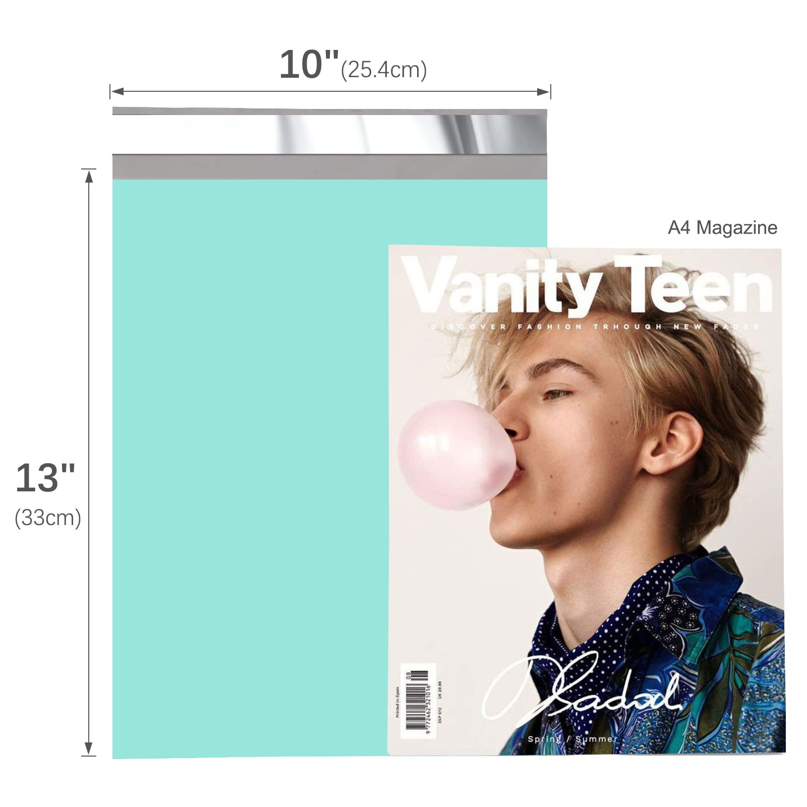 Fuxury Poly Mailers 10x13 Pollici 100 Pz, Borse di spedizione impermeabili per abbigliamento, Buste di spedizione adesive forti per fornitori di piccole imprese, Buste autosigillanti Buste per posta