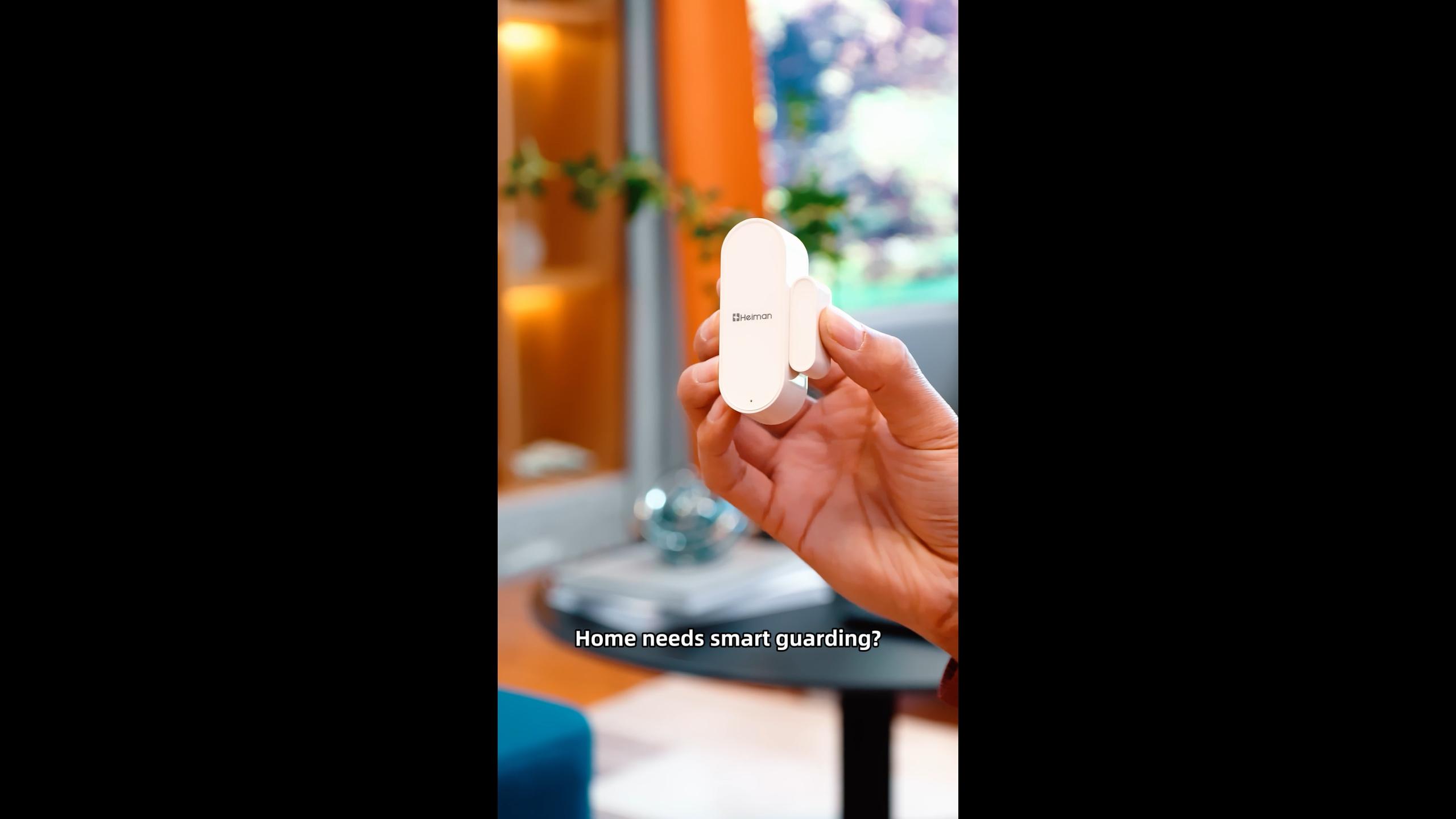 Image of Heiman WiFi Door Window Alarm Sensor, Smart Wireless Magnetic Contact Sensor with Real-Time App Alerts, Compatible with Alexa & Google Assistant, 2.4G WiFi Home Security,Window Door Alarms When Opened