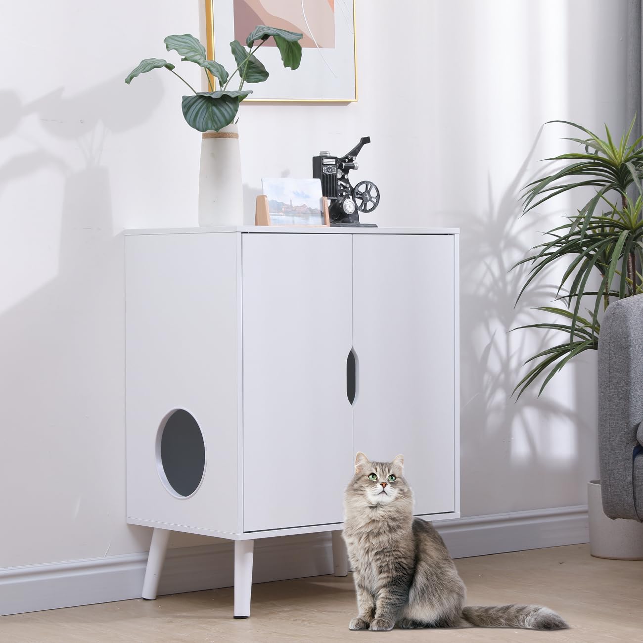 猫 キャット トイレカバー 爪とぎ付き サイドボード 木製 ペットハウス 隠す 猫 キャット トイレカバー 爪とぎ付き サイドボード 木製 ペット