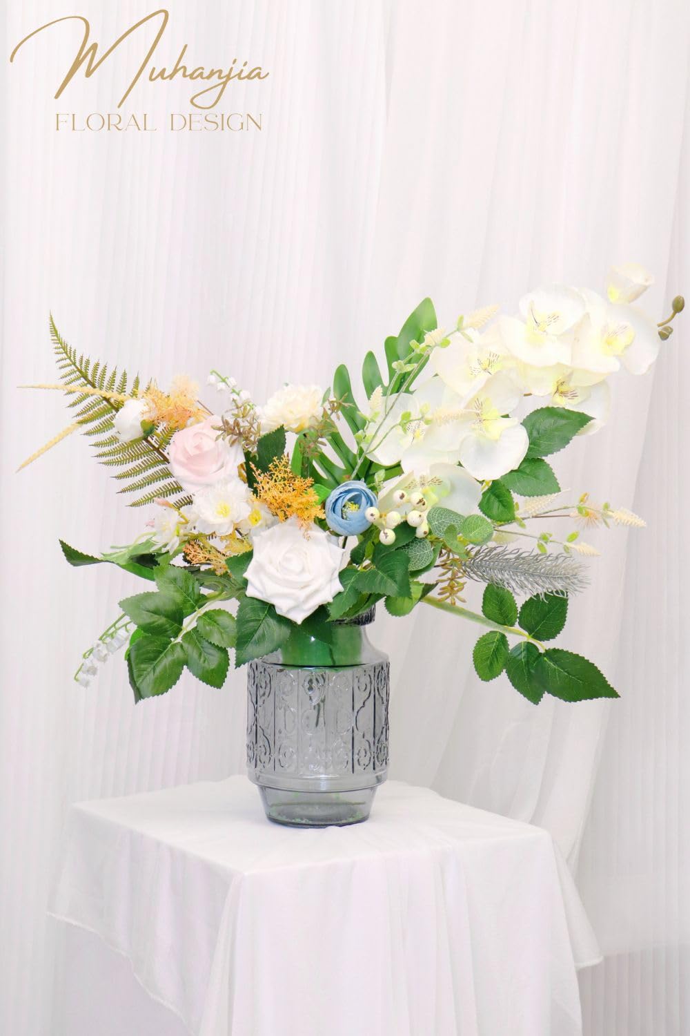 Amazon｜Muhanjia ヴィンテージスタイル 造花 グリーン コンボボックス
