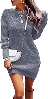 Sponsored You’re seeing this ad based on the product’s relevance to your search query.Learn more about this advertisement Fisoew Women's Long Sleeve Jumper Dress, Crew Neck Winter Dress, Knitted Jumper Dress, Sexy Slim Fit Pullover Dresses