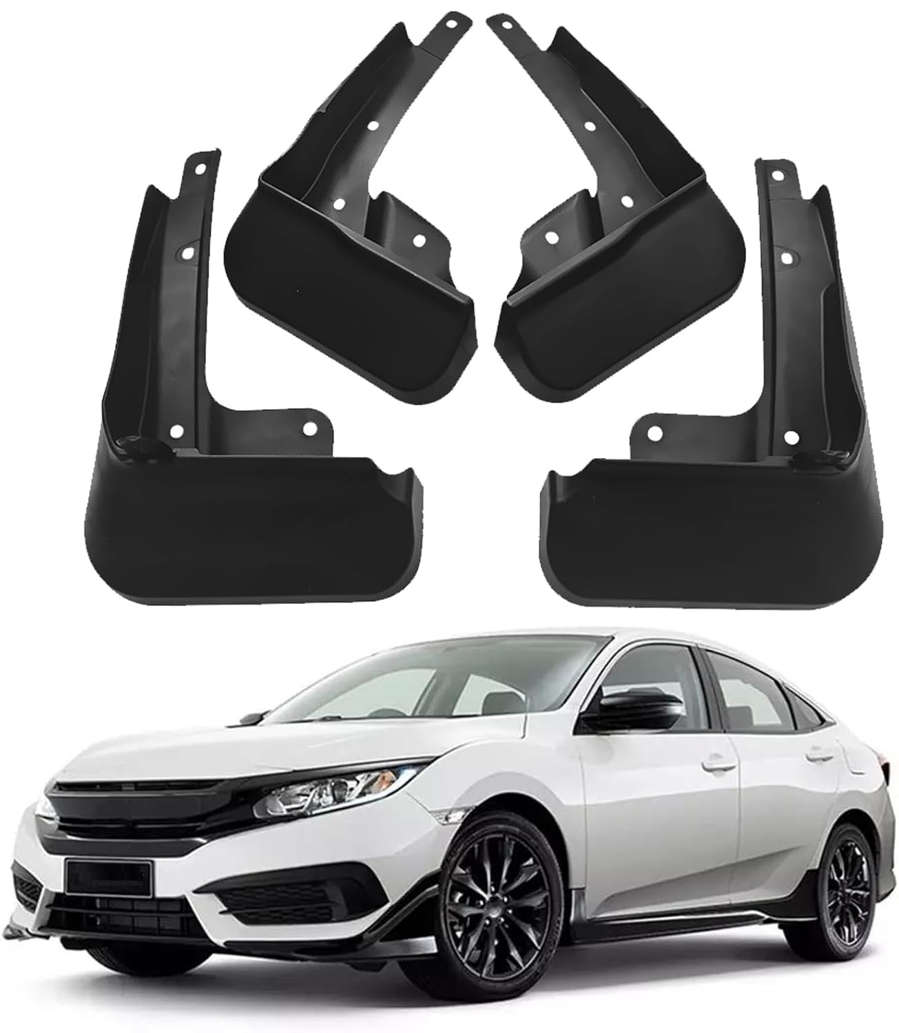 RSCBB 4 Pcs Car Mud Flaps Splash Guards for Honda Civic 2022, Easy Installation Mudguards Front Rear Mud Flaps Splashproof Waterproof Car Accessories