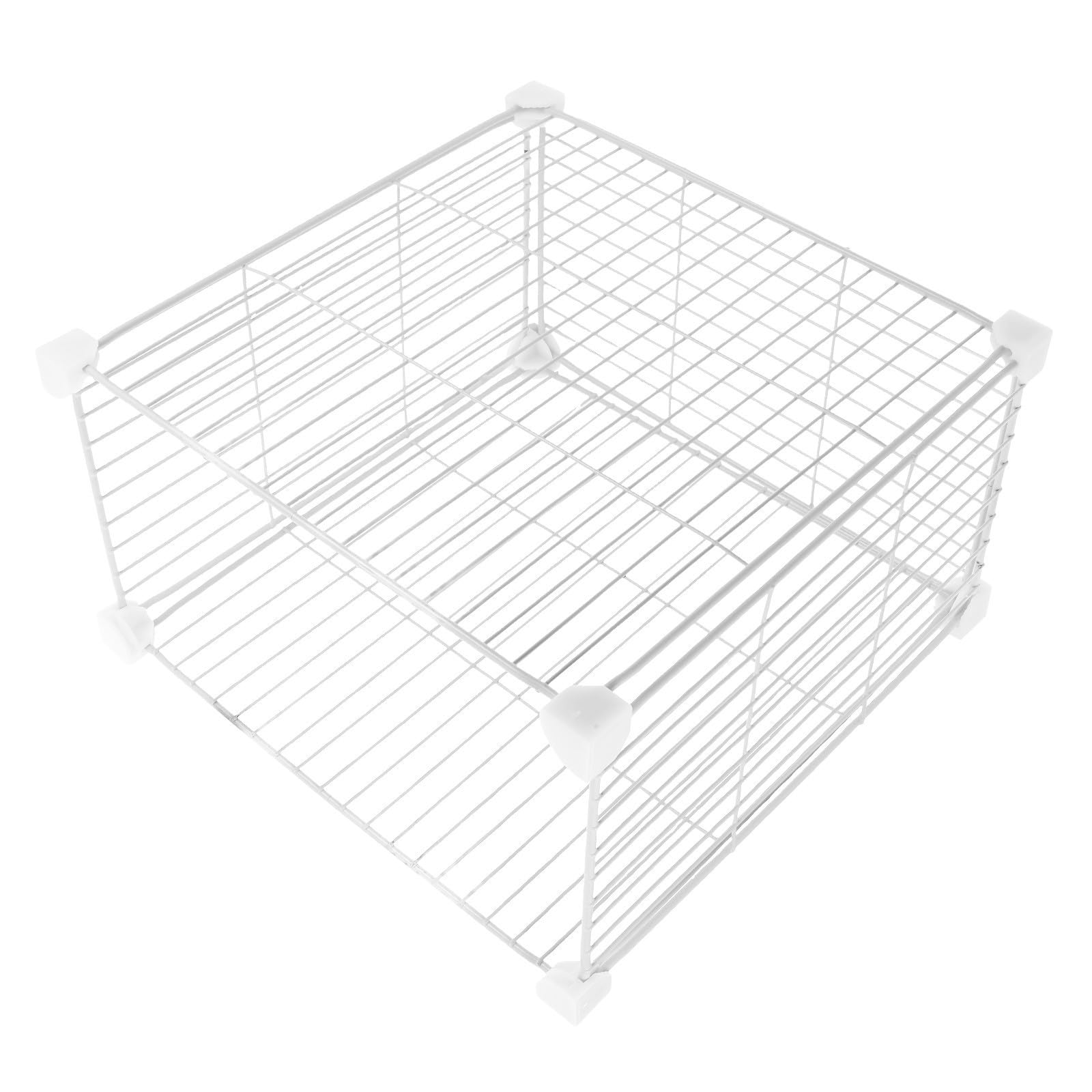 Kichvoe Cesta Organizadora para Congelador de Metal Blanco, Separador | Organización, Visibilidad Transparente, Diseño Extraíble, para Frutas y Snacks en Cocina o Comercio