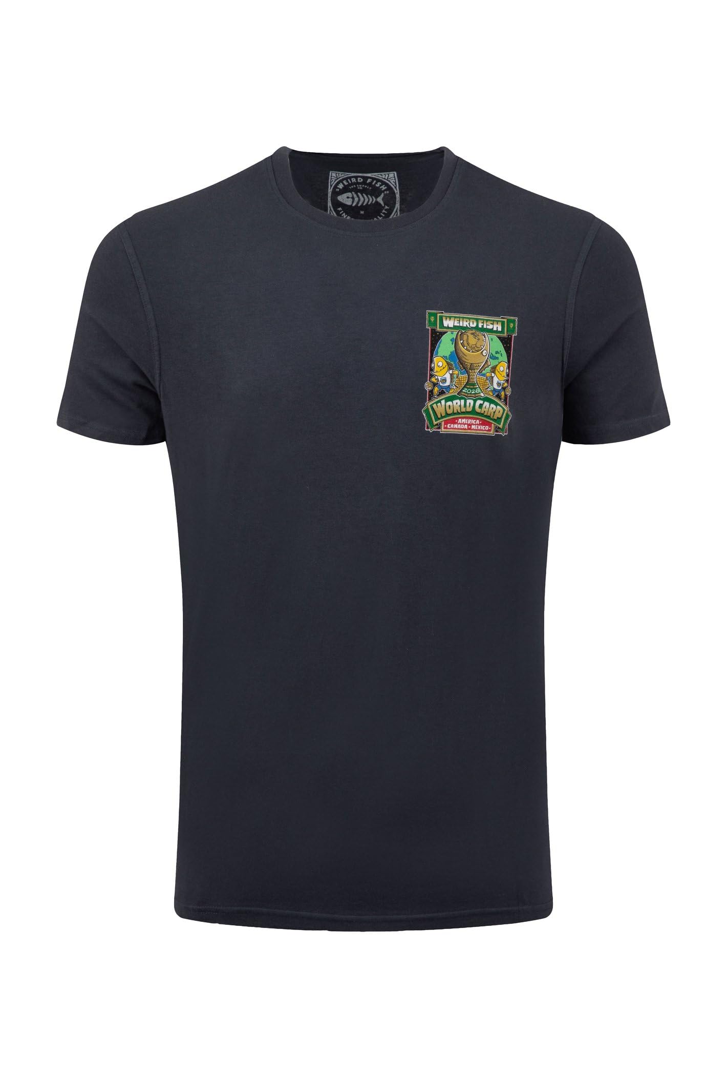 Weird Fish The World Carp 26 Back Print Artist T-Shirt Navy Size 4XL
