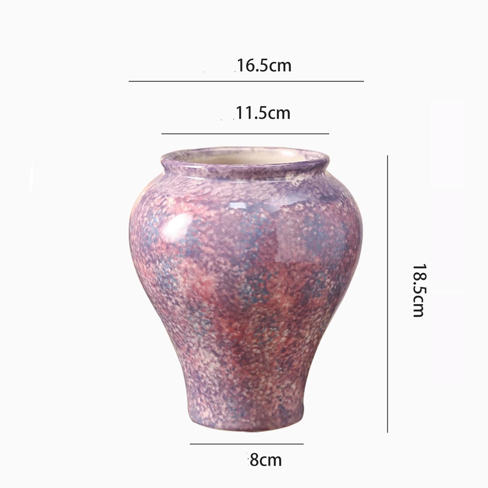 Doniczka Te ceramiczne doniczki w stylu vintage są idealne do uprawy storczyków Phalaenopsis i innych roślin Doniczka ogrodowa(Purple)