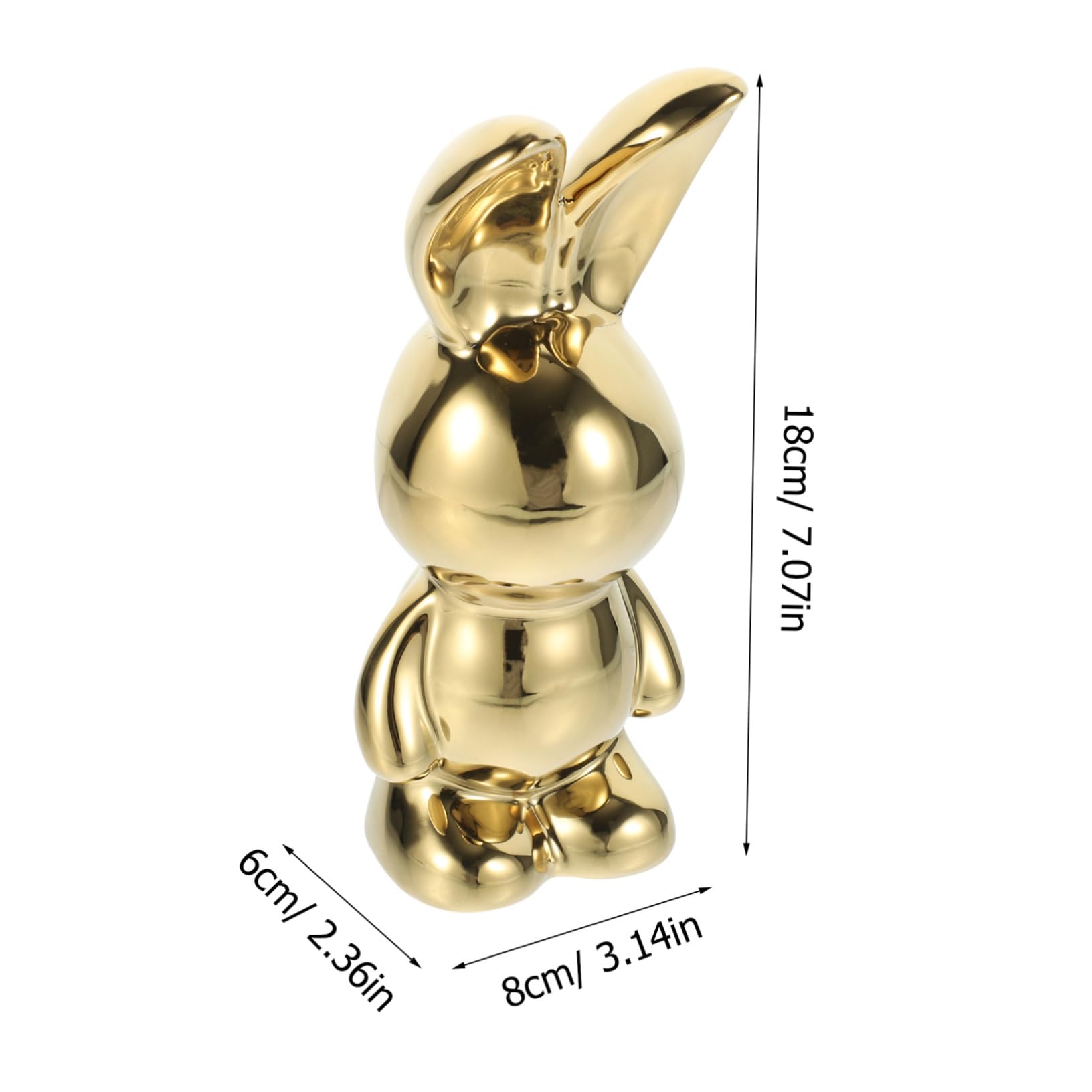 FUNOMOCYA 1pc Decorative Candle Golden Bunny Shaped Candle for Home Decor for Festivals and Desktop Decoration Clean Burning and Longer Lasting