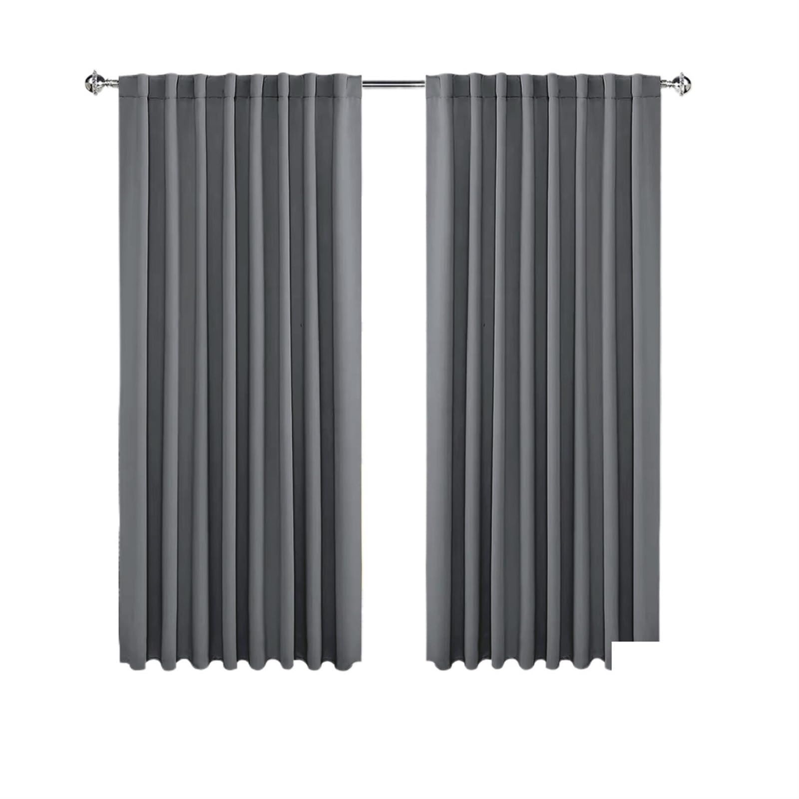 Zymjzbetic Blackout Curtains Blackout Curtains Darkening Thermal Insulated Window Drapes(2 Panel Gray,132x213cm)