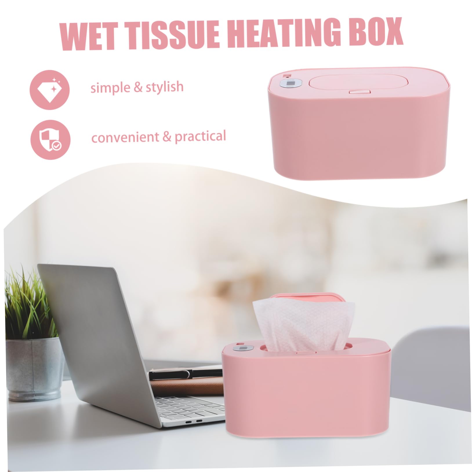 BESTonZON Battery Operated Wipe Warmer Portable Napkin Heater for Diaper Wet Tissue Thermostat