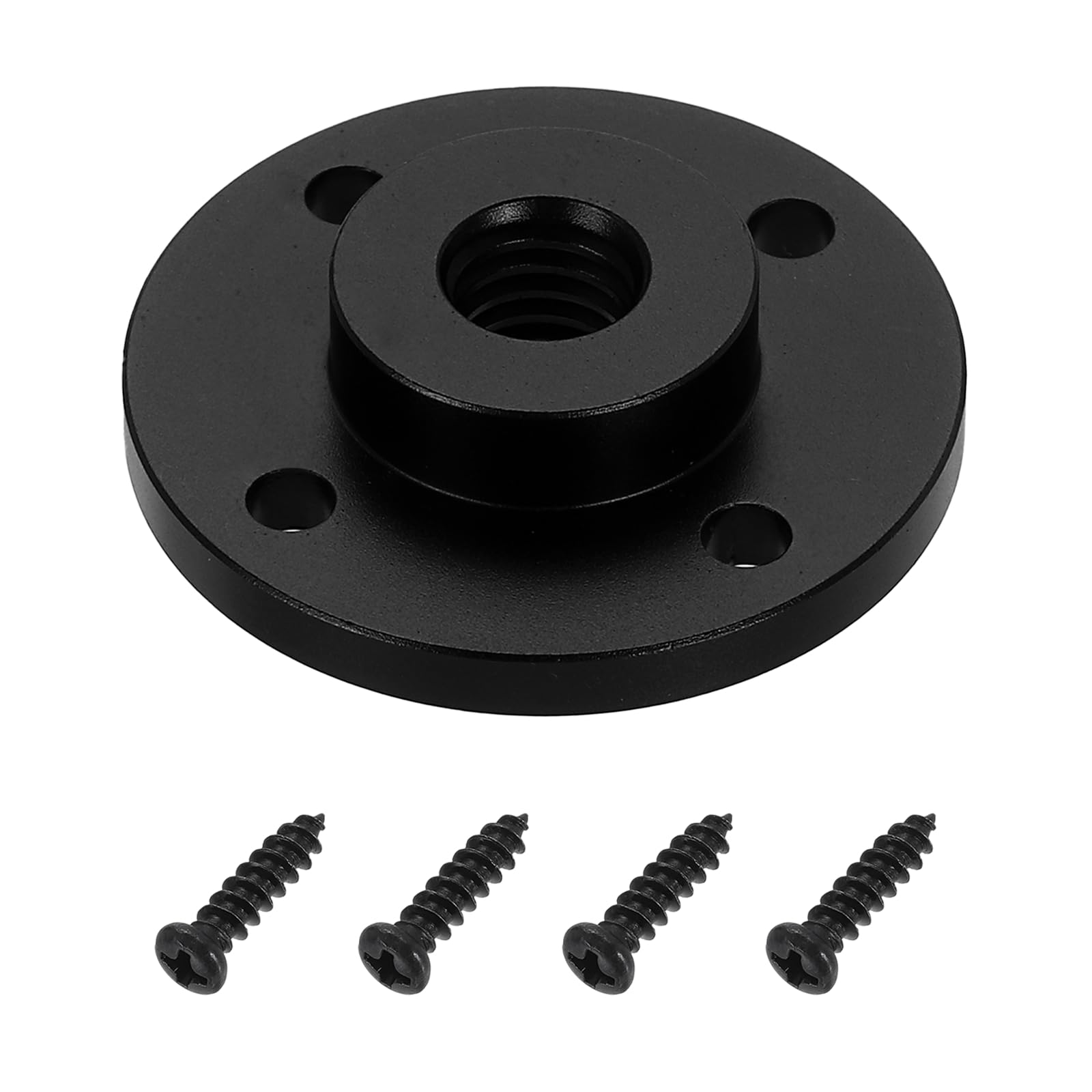 PATIKIL Uchwyt adaptera statywu 3/20.3 cm, kołnierz ze stopu aluminium, płyta do montażu na ścianie ze śrubami do monitora z magicznym ramieniem, lampa błyskowa, lustrzanka cyfrowa, czarny