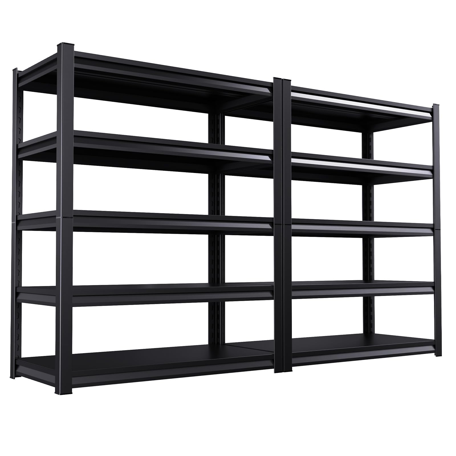 2 Pack Garage Shelving Heavy Duty Storage Shelves 3000LBS Adjustable Garage Shelves 5 Tier Metal Shelving Unit Utility Rack Shelf for Storage Kitchen