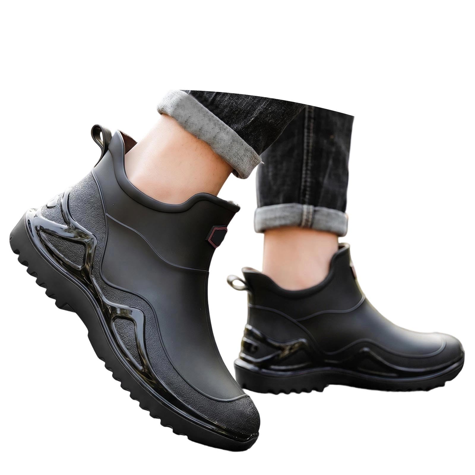 Gartenschuhe Winter Herren Gummistiefel Garten Damen Freizeit Gummischuhe Erwachsene Arbeit Regenstiefel Leicht Stiefeletten Wasserdicht
