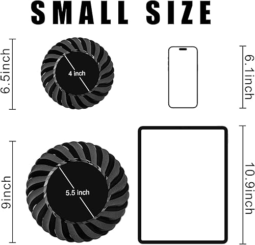 Miniatura 2 de U-QE 100 platos de plástico negro, platos desechables negros resistentes, que incluyen 50 platos llanos de 9 pulgadas y 50 platos de postre de 6.5