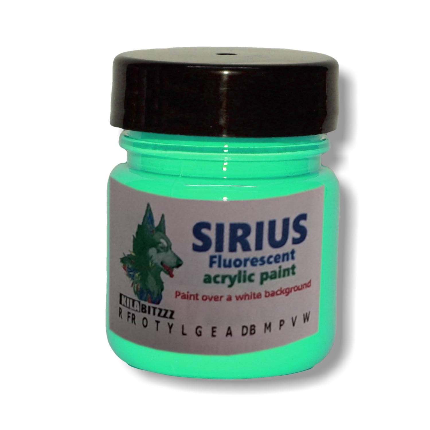 Zuperpaint Emerald Sirius Fluorescent Glow Acrylic Premium Paint. Select From 14 Cololurs (, 30Ml)