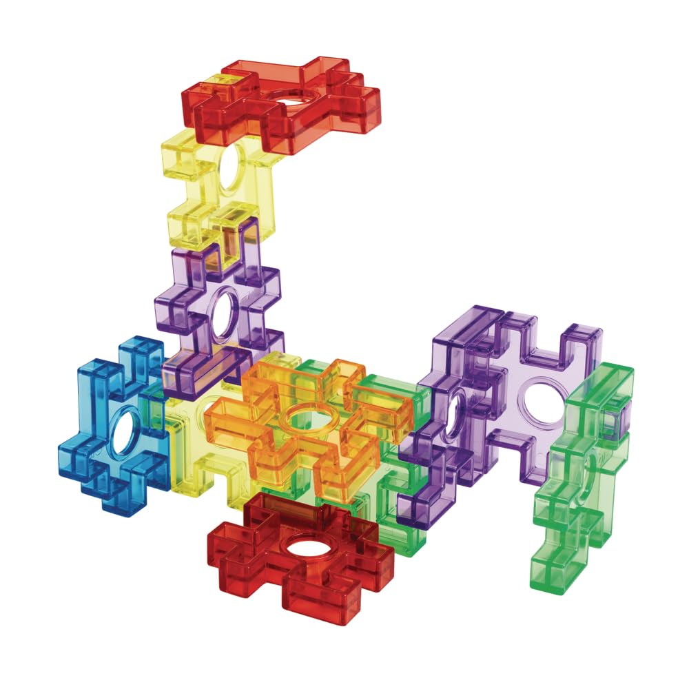 Excellerations Translucent Waffle Blocks - 72 Pieces
