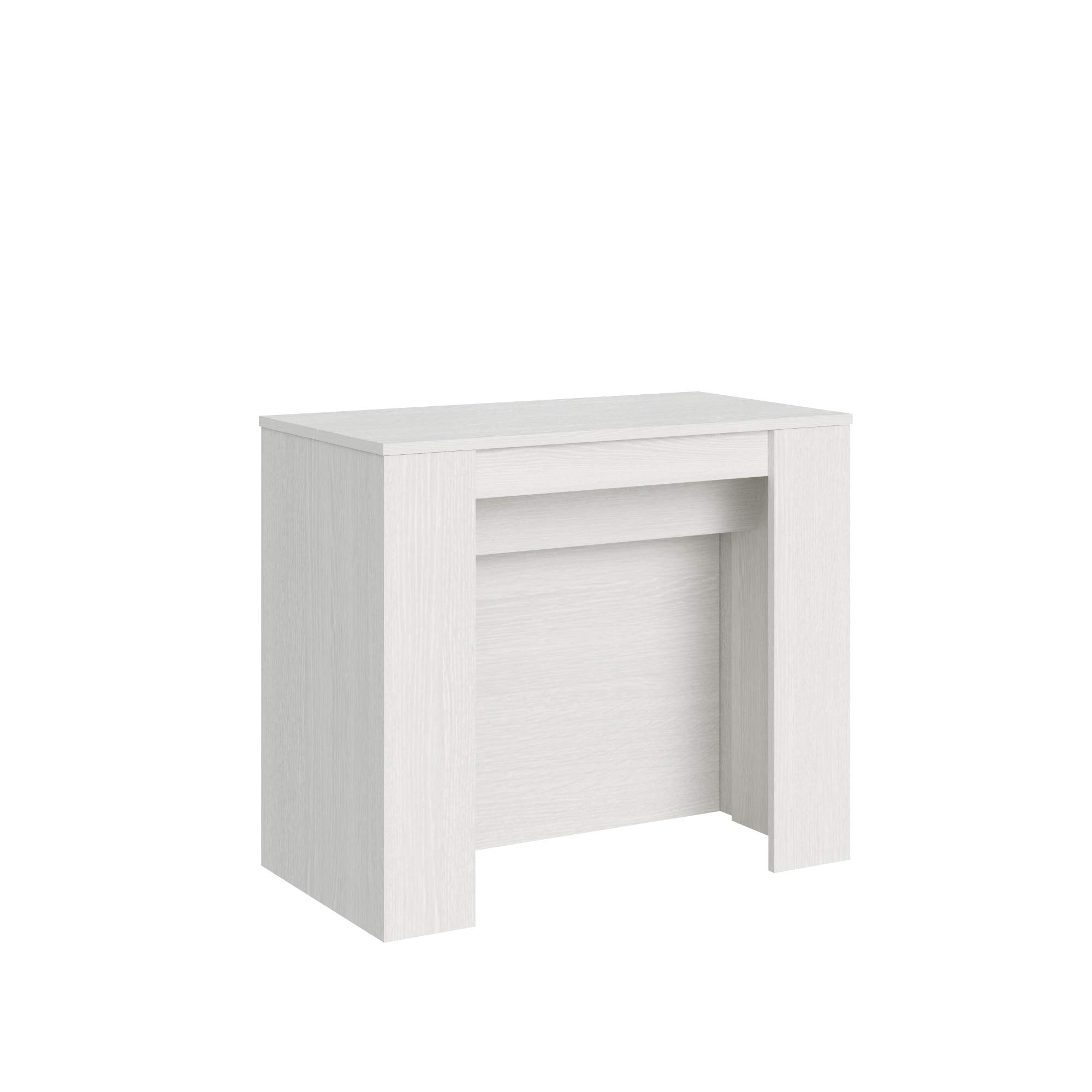 Consola Venus blanco fresno 4 extensiones 62 cm mesa comedor extensible recibidor