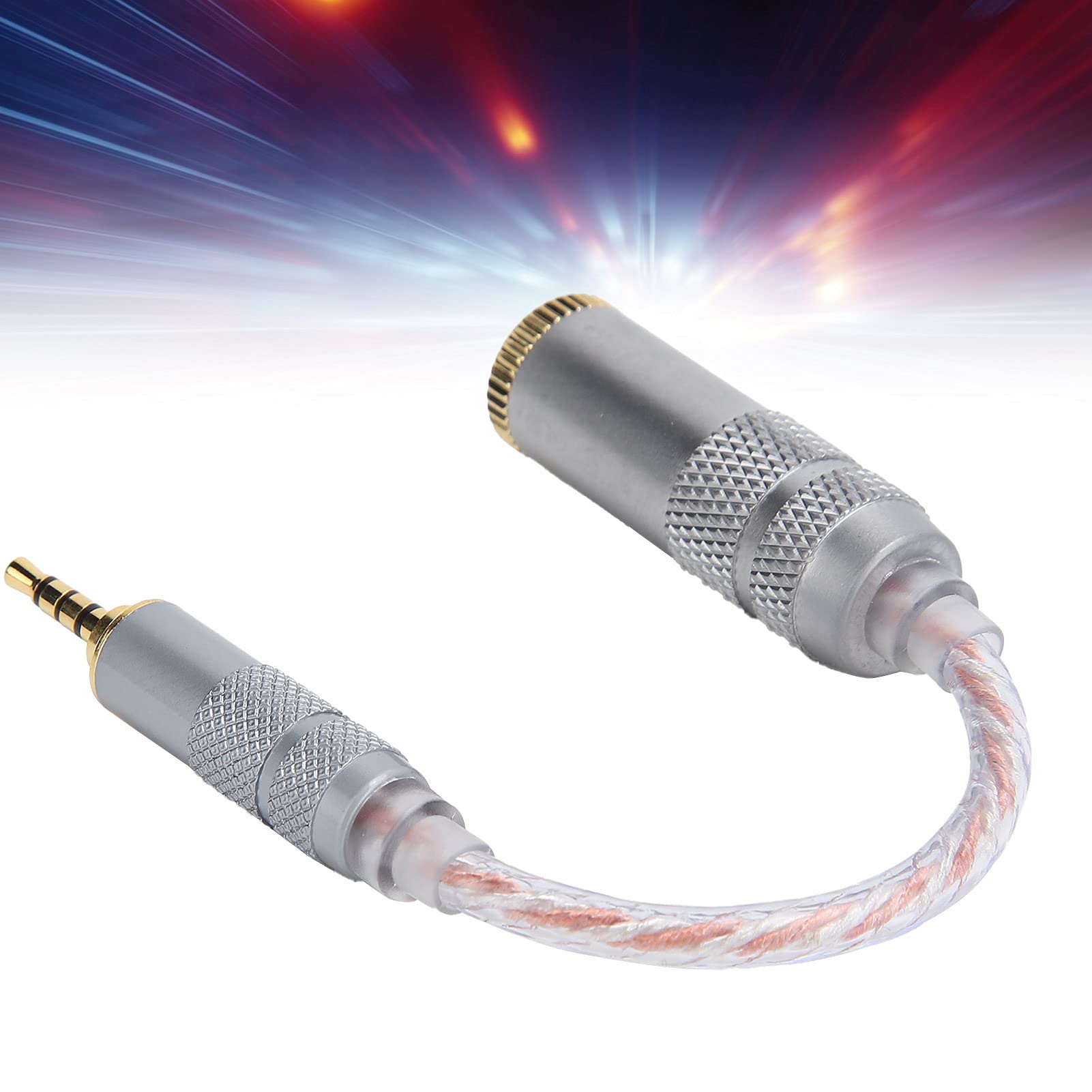 KIKYO Cavo adattatore audio da 2,5 mm maschio a femmina, cavo audio in rame da 14 cm con ottima struttura del suono (da 2,5 mm maschio a 4,4 mm femmina)