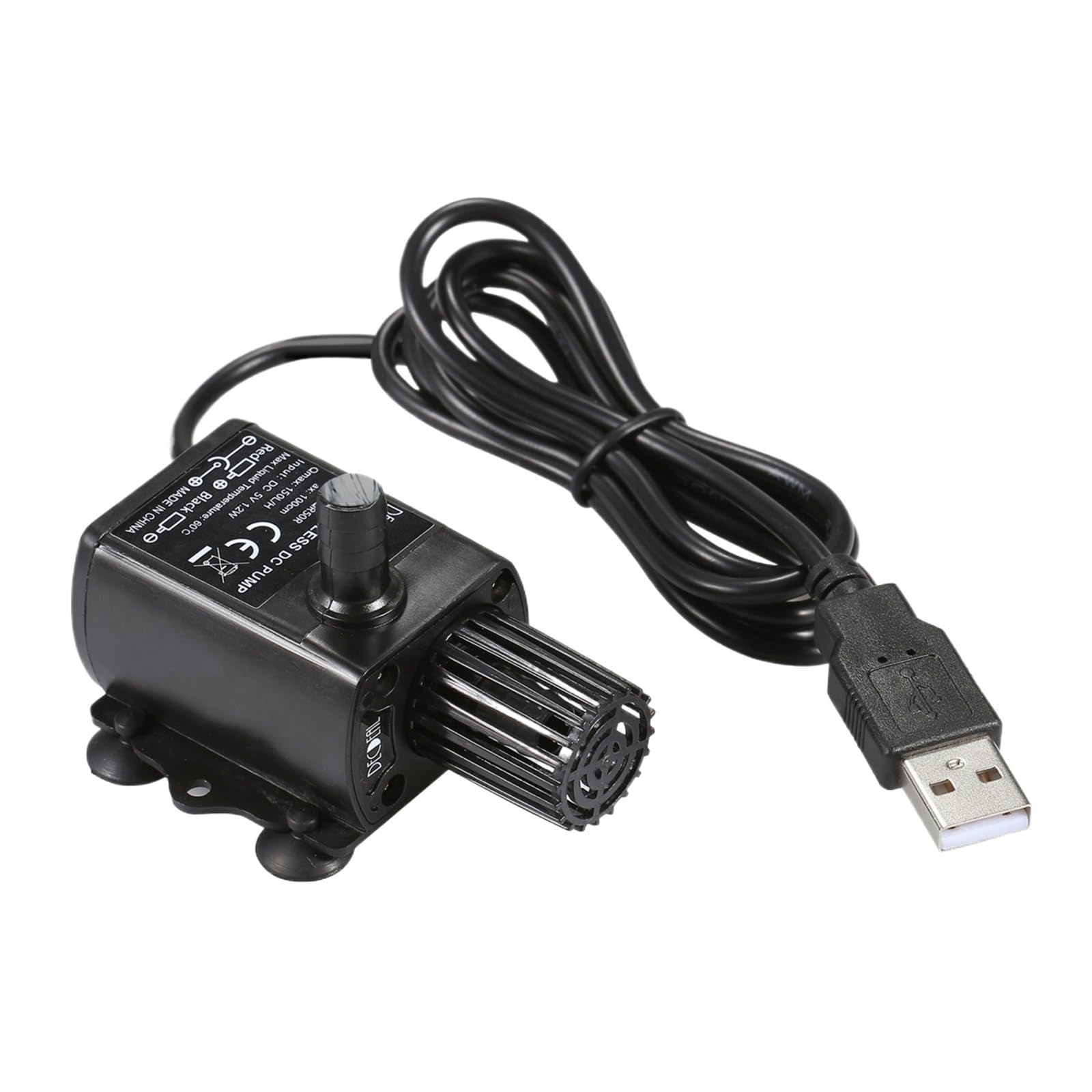 Industrial Water Pressure Diaphragm Pump USB Brushless Water Pump Waterproof 5V Micro Brushless Water Pump Submersible Pond Fountain Pump 150L/H 1.2W