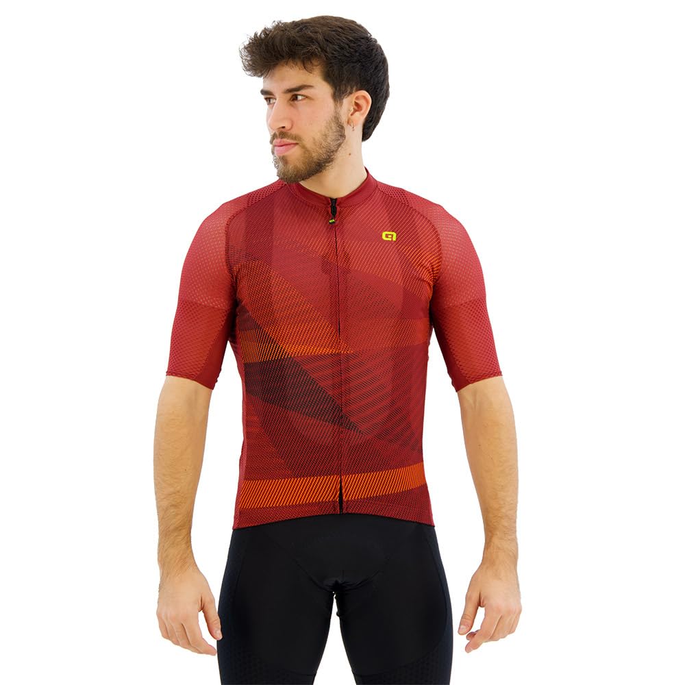 Alé Cycling Men's Pragma Connect Cycling Jersey, Bordeaux, L