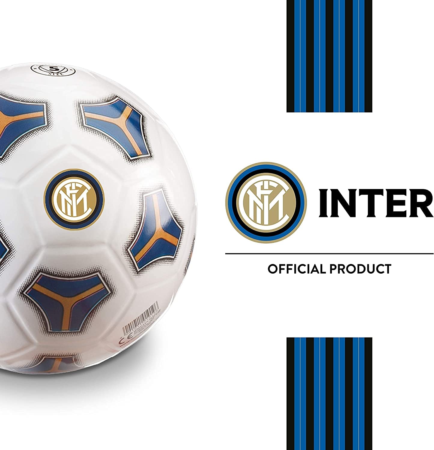 Mondo Toys - Pallone da Calcio F.C. Internazionale di Milano - pvc per bambina/bambino - Tango PVC - Colore nero/azzurro/bianco - 02073
