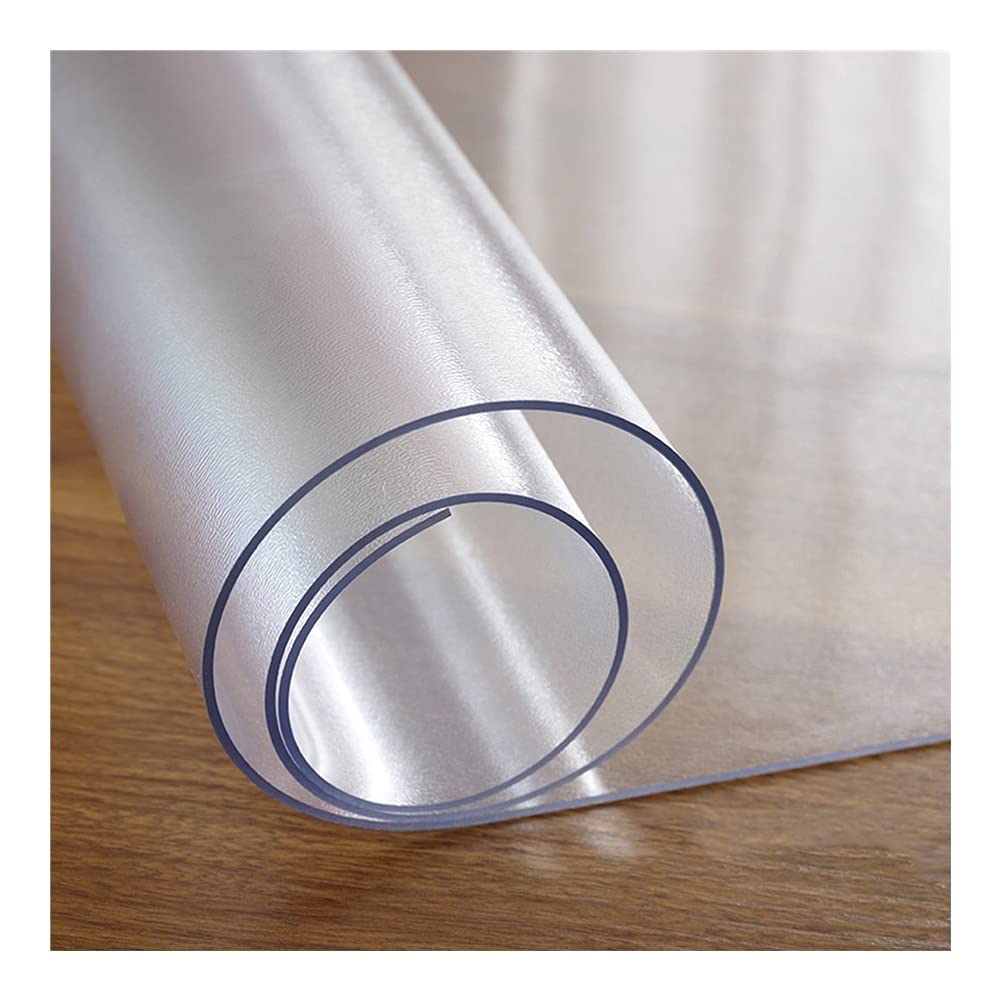 Transparente Kunststoff-Stuhlmatte verhindert Rutschen, Teppich, 1,5/2,0 mm dick, transparente PVC-Tischplatte, Schutzhülle für Familie, Büro, Holzboden (2 mm, 80 x 140 cm)